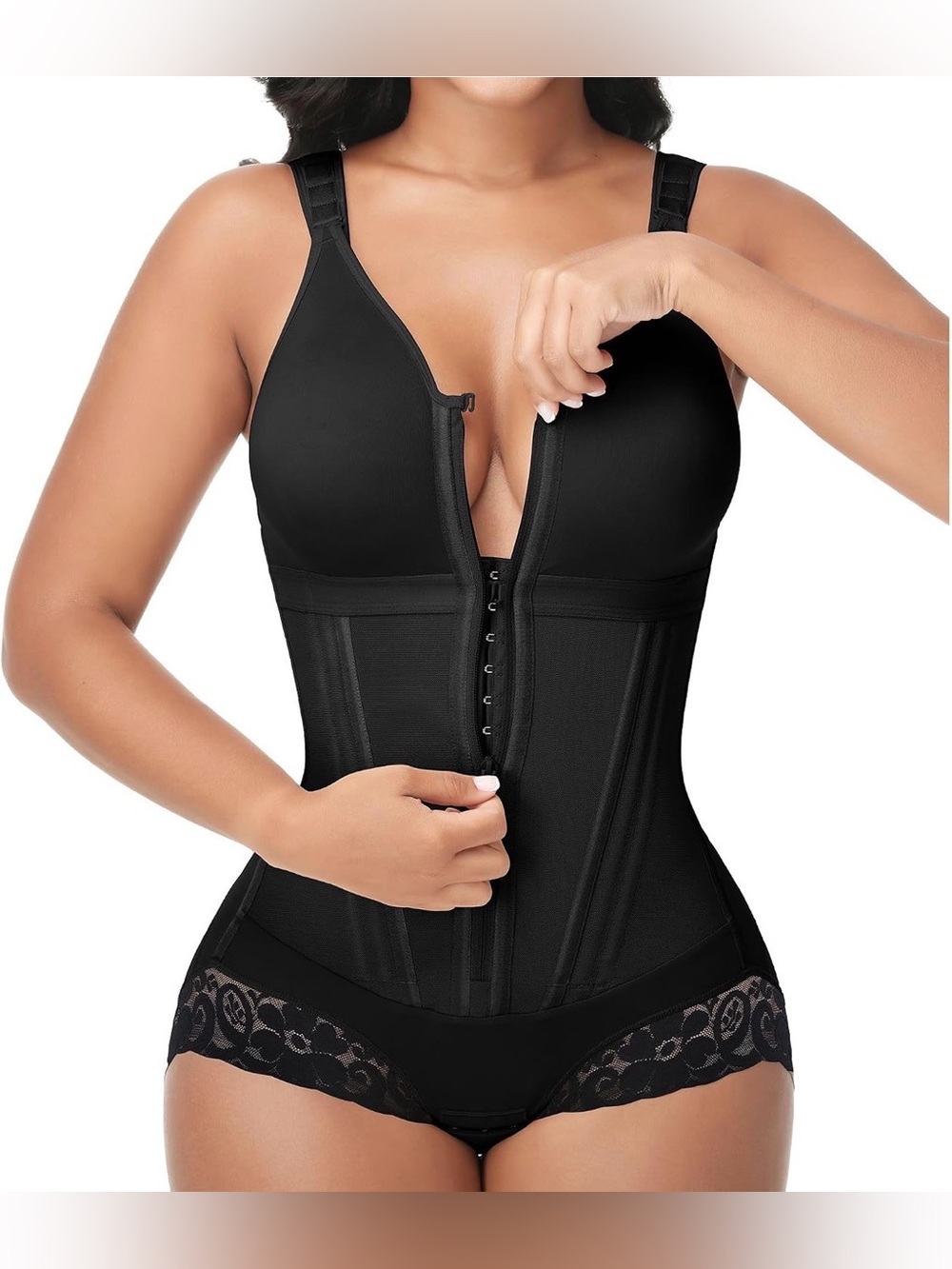 SHAPSHE Fajas Colombianas Moldeadoras Body Shaper with Bra & 11 Steel Bones